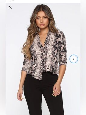 Fashion Nova Hiss At Me Shirt - Blush/combo